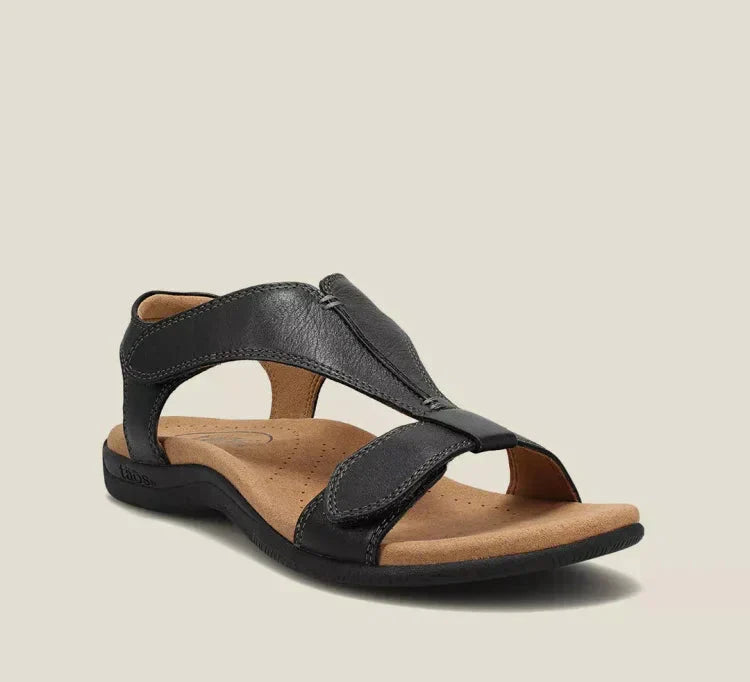 Damen Sandalen Komfort Casual Sommer Schuhe Bequem-Schwarz-35-Luzern Mode