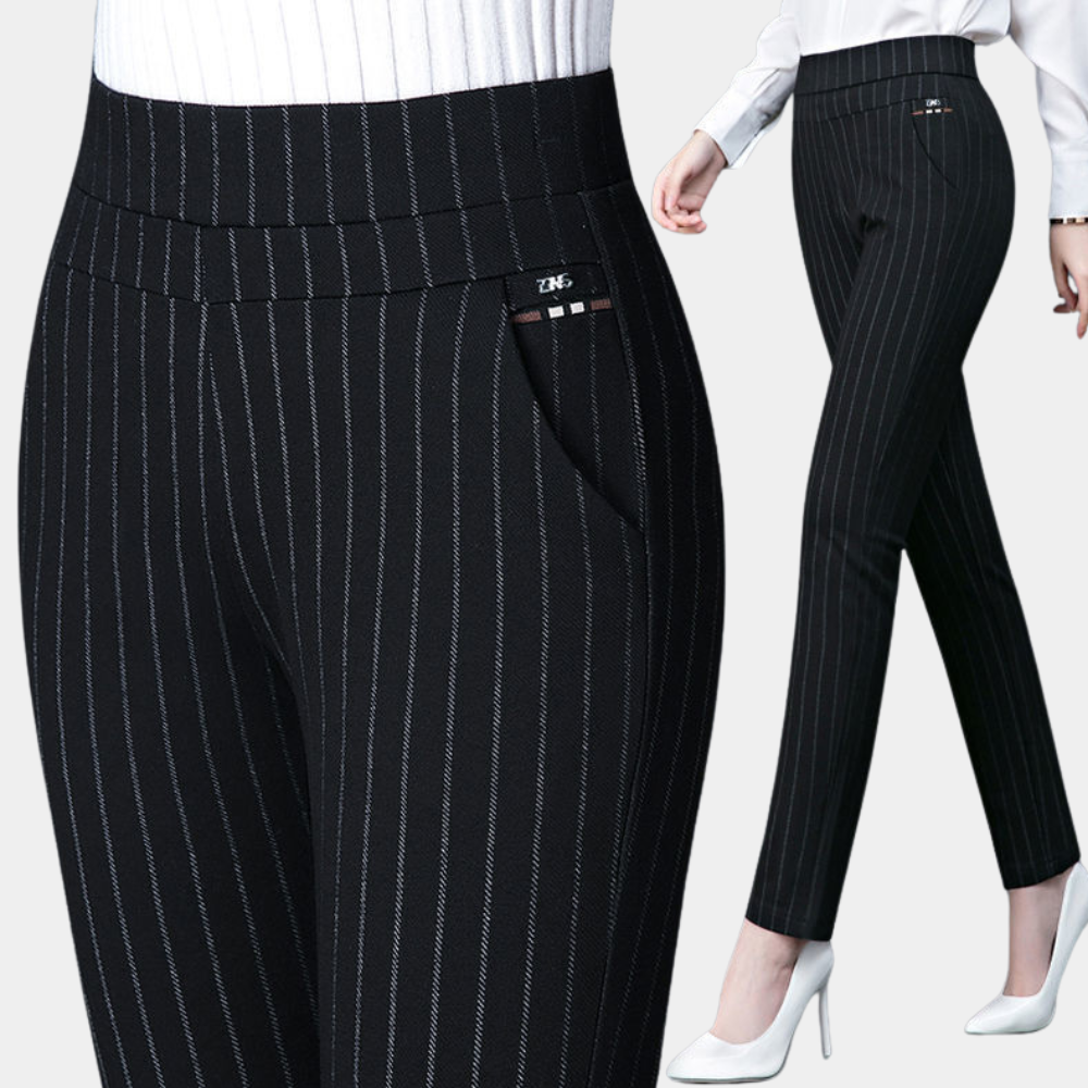 Damen Stretchhose mit Taschen - Bequeme Business-Leggings-Luzern Mode