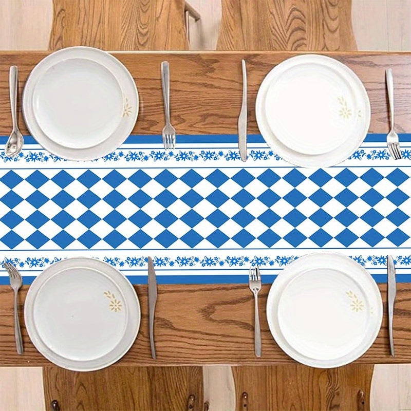 1 Stück Tafelläufer mit Rautenmuster – WiesnLäufer Oktoberfest 2026