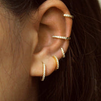 Creolen | Silber Gold Glitzer Stilvoll Langlebig Sterlingsilber Vielseitig-Gold-6mm-Luzern Mode