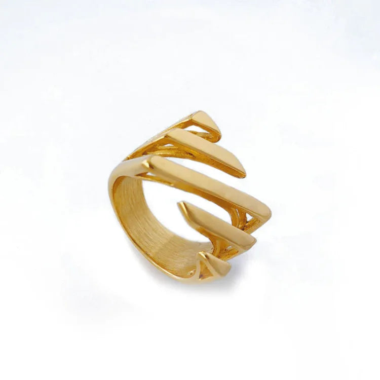 Gedrehter Ring | Mehrschichtig Silber Gold Langlebig Modern Einzigartig Stilvoll-Luzern Mode