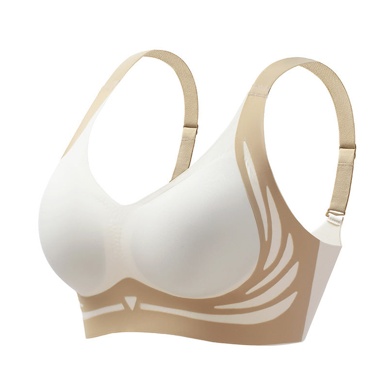 Nahtloser Damen-BH Set - Bequemer Sport-BH ohne Bügel-Beige-M(BC)（45-55KG)-Luzern Mode