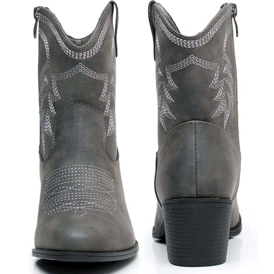 Westernstiefel Damen mit Stickerei und Blockabsatz-Luzern Mode