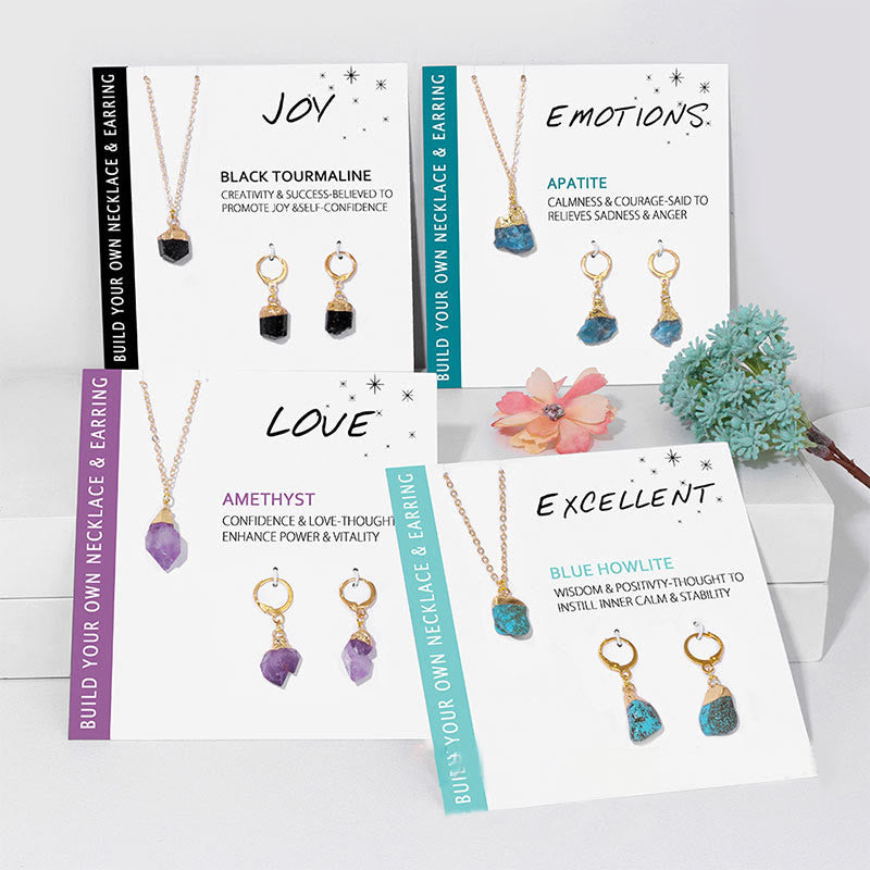 Schmuckset für Damen | Kristalle | Halskette | Ohrringe-Luzern Mode