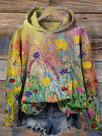 Hoodie mit Blumenmuster für Damen - Bequemer Freizeitstil-S-Luzern Mode