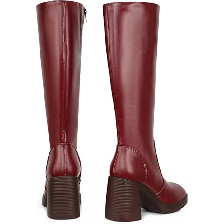 Damen Stiefel Hoch Absatz - Elegante Lederstiefel Online-Luzern Mode