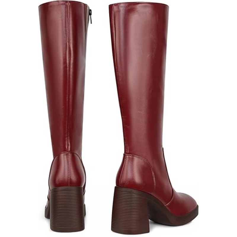 Damen Stiefel Hoch Absatz - Elegante Lederstiefel Online-Luzern Mode