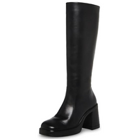 Damen Stiefel Hoch Absatz - Elegante Lederstiefel Online-Schwarz-35-Luzern Mode