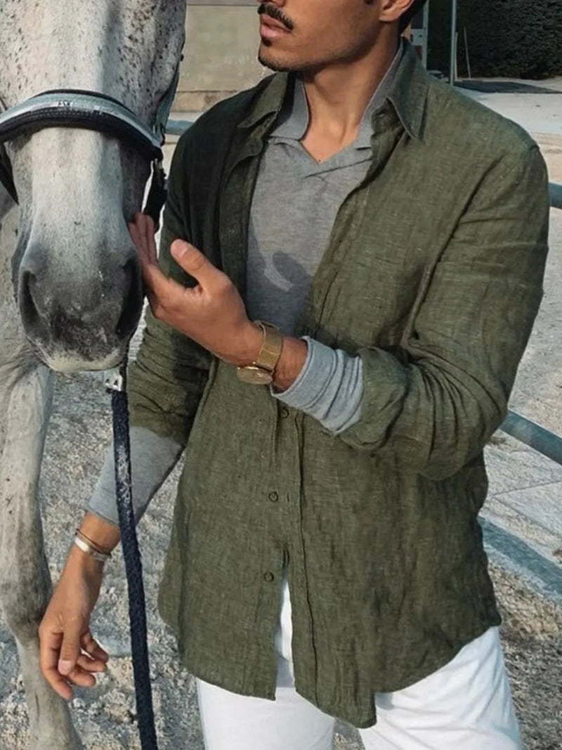 100 % Leinen | atmungsaktiv und leicht | lockere Passform | krempelbare Ärmel-Luzern Mode