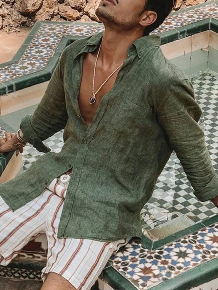 100 % Leinen | atmungsaktiv und leicht | lockere Passform | krempelbare Ärmel-Luzern Mode