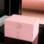Schmuckbox | Mehrschichtig Luxuriös Stilvoll Langlebig PU-Leder Vielseitig-Rosa-Luzern Mode