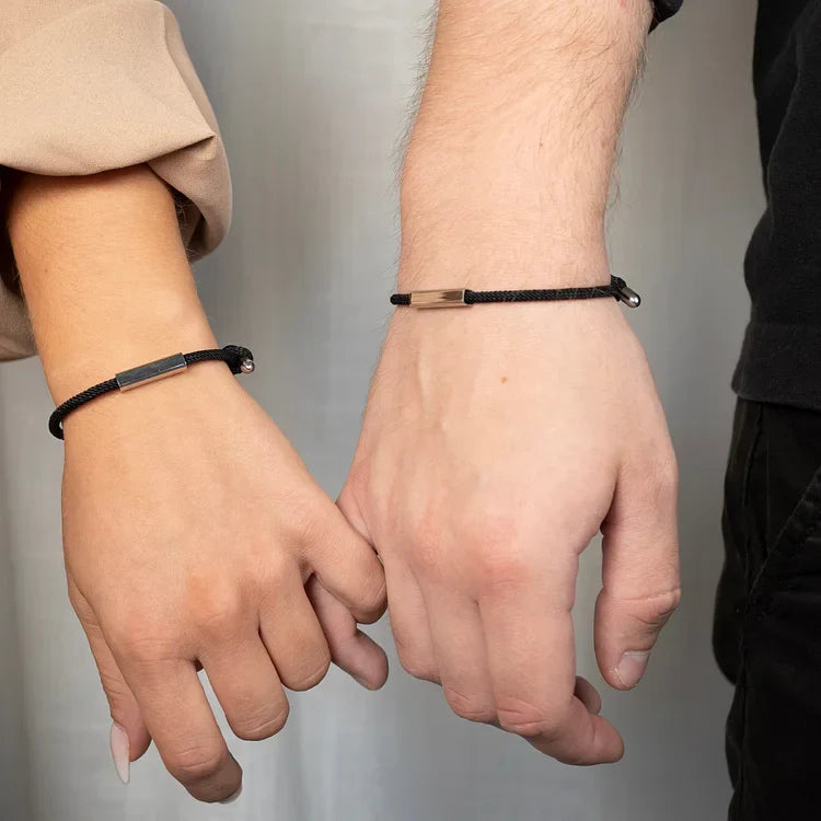 Liebesarmband-Set | 2-teilig Magnetisch Stilvoll Langlebig Silber Einzigartig-Luzern Mode