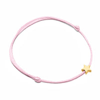 Sternenarmband | Farbige Nylon Silber Vergoldet Stilvoll Vielseitig-Rosa-Gold-Luzern Mode