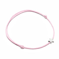 Sternenarmband | Farbige Nylon Silber Vergoldet Stilvoll Vielseitig-Rosa-Silber-Luzern Mode