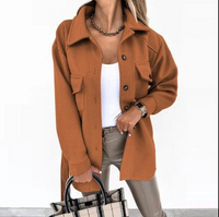 Damen Übergangsjacke mit Taschen und Knopfleiste Elegant-Luzern Mode