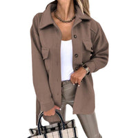 Damen Übergangsjacke mit Taschen und Knopfleiste Elegant-Luzern Mode