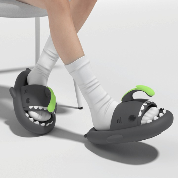 Unisex Slipper mit weicher Sohle und rutschfestem Halt | Ideal für warme Tage-Schwarze Laterne-36-37-Luzern Mode