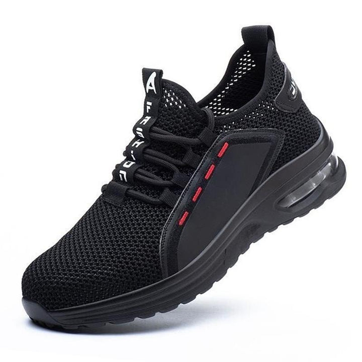 Sicherheitsschuhe | Stahlkappe | Kevlar-Sohle | Leicht | Sneaker-Schwarz-37-Luzern Mode