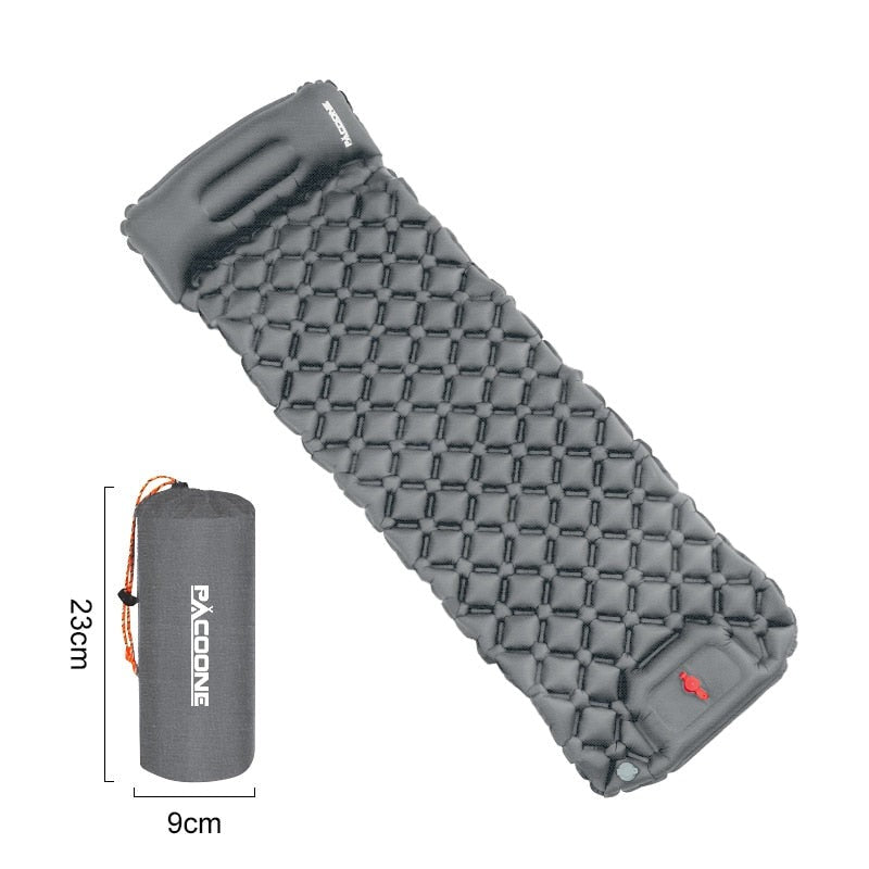 Isomatte | Pumpe | Ultraleicht | Dünn | Wasserdicht | Kompakt | Langlebig | Vielseitig-Grau-Luzern Mode