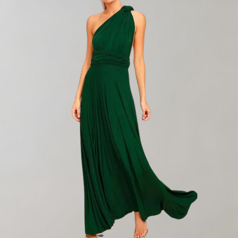 Elegantes Damen Wickelkleid für besondere Anlässe-Grün-S-Luzern Mode